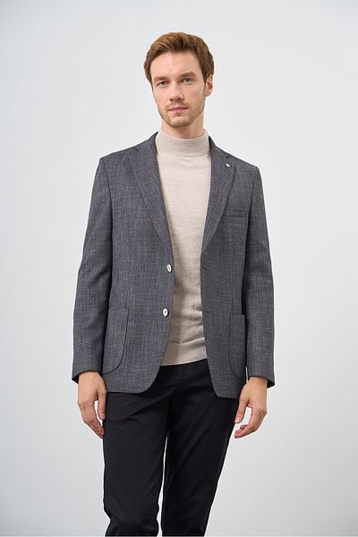 Morven Men's Black Woven Dynamic Fit Bag Pocket Mono Collar Sports Jacket