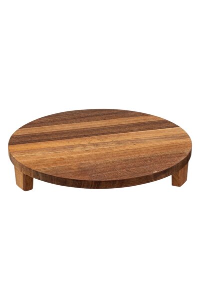 Secret de Gourmet طبق كيك مسطح من خشب الأكاسيا عالي الجودة 196313