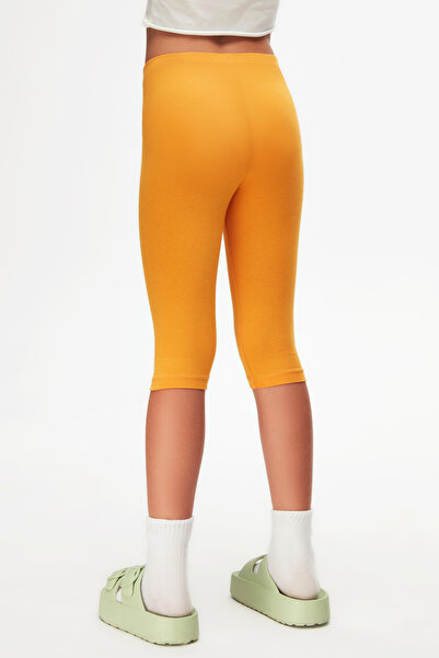 LOVETTI Yellow Kadmium Basic Tights for Girls - Capri Below the Knee
