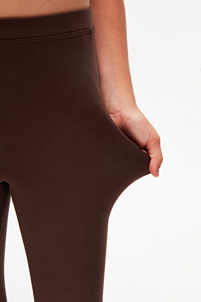 LOVETTI Καφέ Basic Κολάν Κάπρι κάτω από το γόνατο για κορίτσι