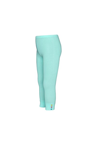 LOVETTI Mint ColoreD Girl's Summer Leggings - ButtoneD anD CuffeD