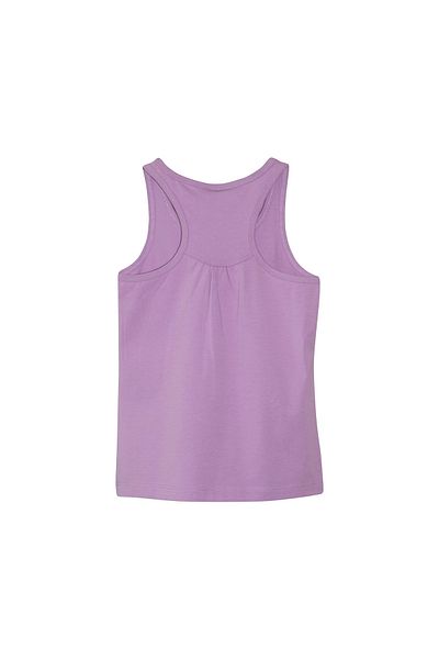 LOVETTI Lilac Basic Girl's Back Gathered Swimming Tank Top