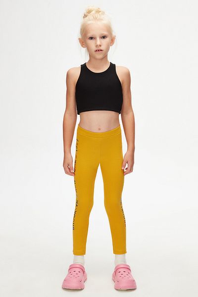 LOVETTI New York Printed Mustard Girl's Winter Leggings - Raster