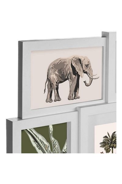 Atmosphera 9-Pictures Cali Wall Mount Sturdy Lightweight Photo Frame