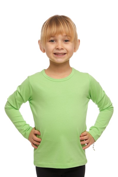 LOVETTI Tricou sezonier pentru fete cu mânecă lungă din Lycra verde fistic
