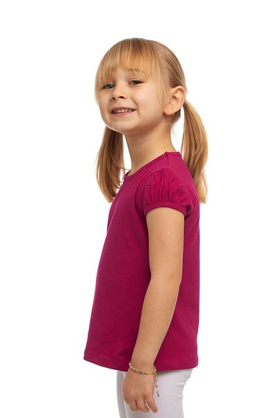 LOVETTI Plum Girl's Short Sleeve Basic T-Shirt