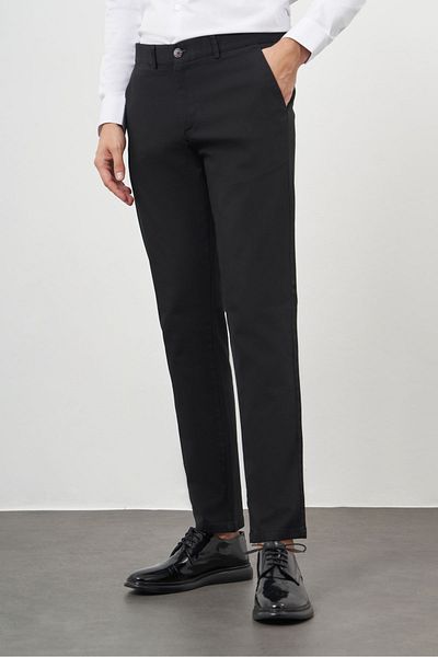 Morven Men's Black Chino Dynamic Fit Pants