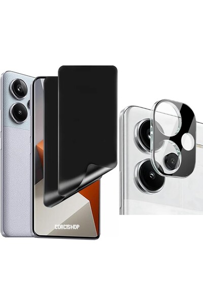 corcishop Xiaomi Redmi Note 13 Pro Plus 5G Tam Kaplayan Hayalet Gizli Nano Ek...