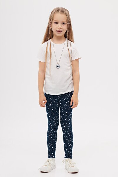 LOVETTI Girl's Dark Navy Blue Little Stars Summer Patterned Tights