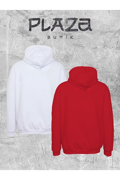 Plaza Butik Комплект от 2 големи суитшърта с качулка