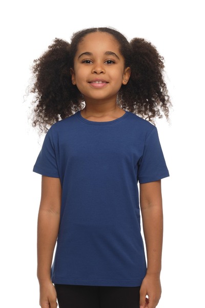 LOVETTI UniSex KidS T-Shirt - Indigo BaSic, Crew Neck, Short Sleeve