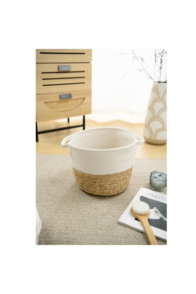 HONEYBEE Space-Saving Durable Lightweight Straw Storage Basket