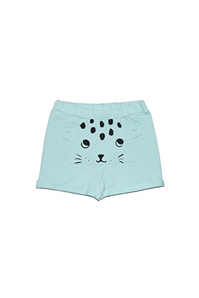 LOVETTI Girl's Mint Kangaroo Pocket Shorts