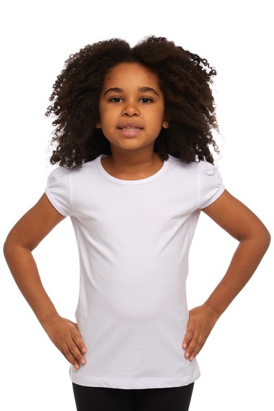 LOVETTI Girl'S White Watermelon Sleeve T-Shirt - Crew NecK