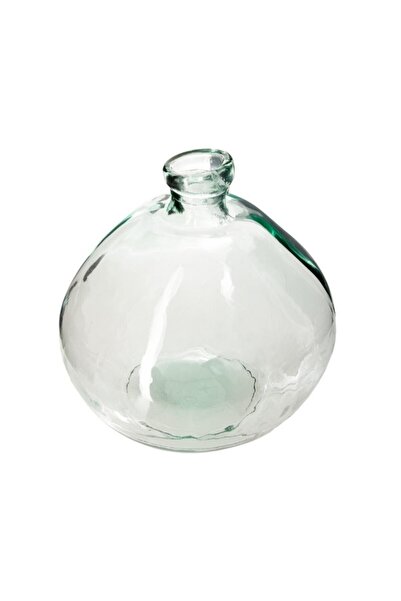 Atmosphera مزهرية زجاجية دائرية أنيقة قابلة لإعادة التدوير شفافة 160102A