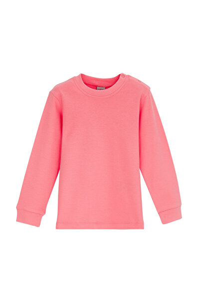 LOVETTI Somon Basic Kız Bebek Çıtçıtlı Yaka Kışlık Uzun Kollu Tişört