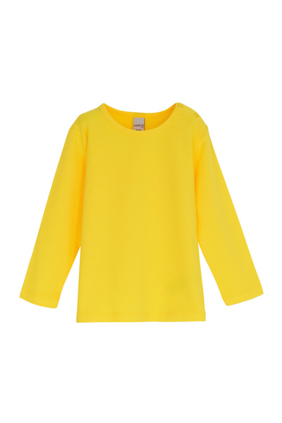 LOVETTI Sarı Basic Çıtçıtlı Uzun Kollu Bebek Tişört