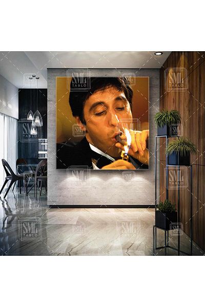 SML TABLO Scarface Tony Montana Καρισματικός ηθοποιός Μύθος ηθοποιός Χόλιγουντ Έικονα Τετράγωνος πίνακας σε καμβά