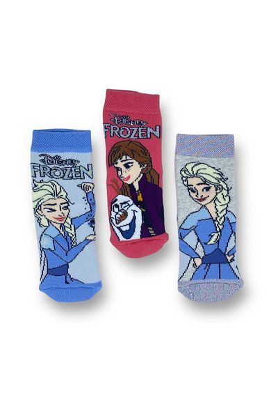 Frozen Άδεια χρήσης 3 ζευγάρια πετσέτες κάλτσες για κορίτσι - 21551
