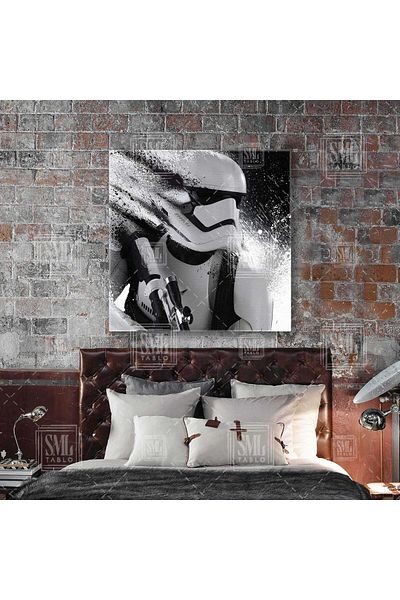 SML TABLO Star Wars Stormtrooper The Force Awakens Alien Soldier Διαστημική ταινία Τετράγωνος πίνακας σε καμβά