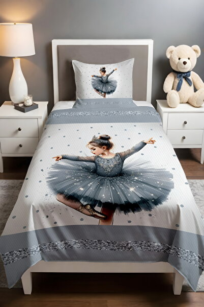 EVPANYA Gray Ballerina Patterned Pique Set