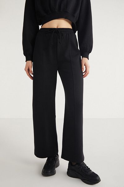 GRIMELANGE SARINA Pantaloni de trening negri din bumbac organic 100% pentru femei