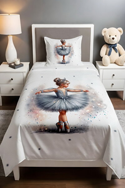 EVPANYA مجموعة بيكيه منقوشة باللون الرمادي