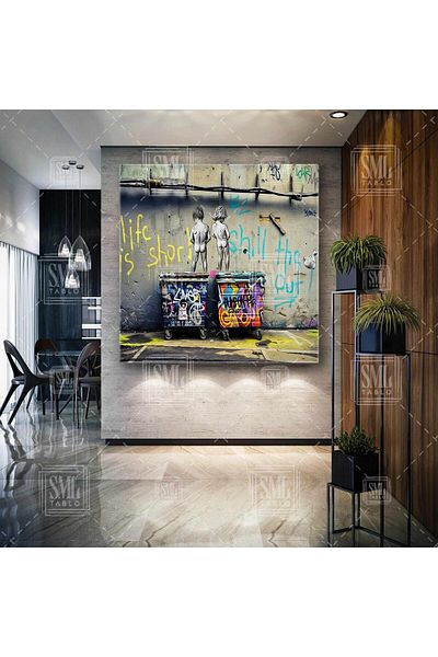 SML TABLO Ποτό σε γυάλινο κύπελλο Cafe Restaurant Square Canvas Painting