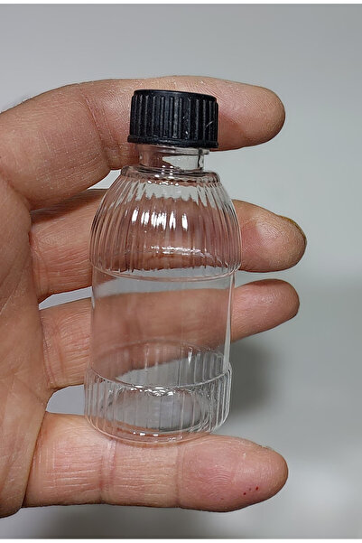 Petçi cam salih 50 Adet Boş Şişe Siyah Kapaklı Kolonya Şişesi Doldurulabilir Desenli Cep Plastik Parfüm Şişesi 50 ml