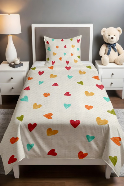 EVPANYA Vivid Hearts Patterned Pique Set