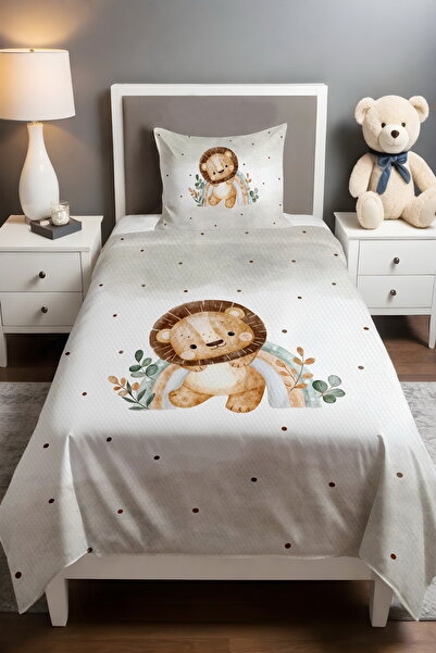 EVPANYA Little Lion and Rainbow Patterned Pique Set