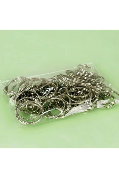 Hyd 100 Pieces Chained Keychain Ring Amigurumi Macrame Keychain