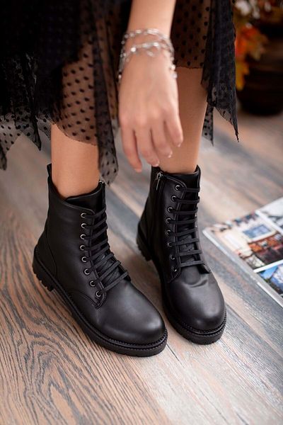 KCMN Ayakdaş 2076 Full Face Boots Γυναικείες Μπότες Μαύρες