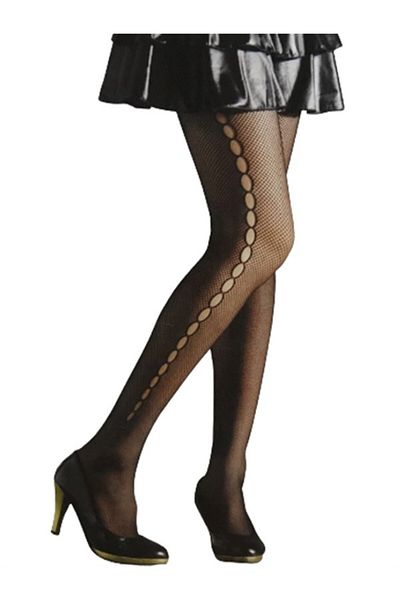 FantaziAtölyesi Vog Jacquard Patterned Pantyhose 701 Black S-M