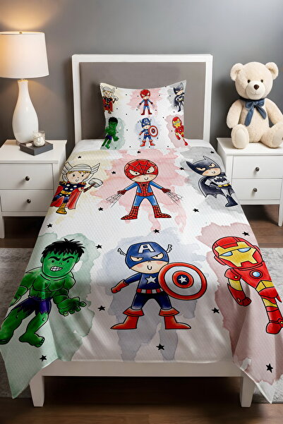 EVPANYA Little Super Heroes Patterned Pique Set
