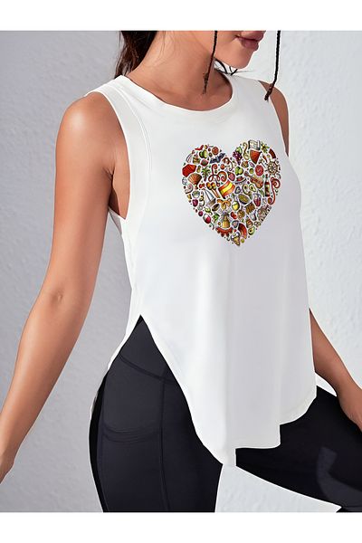 CDA Espanol Heart White Women's Sports Tank Top