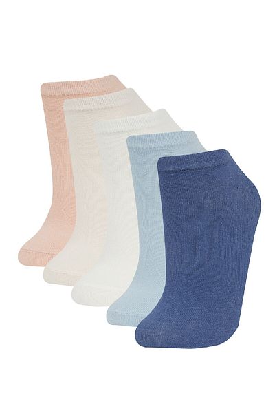 DeFacto Women's 5-Piece Cotton Booties Socks C6361Axns