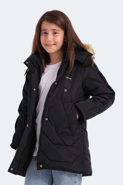 Slazenger Camron Black Unisex Children's Coat and Coat