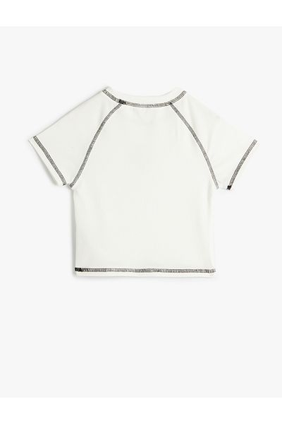 Koton Star Printed Short Sleeve Crew Neck T-Shirt