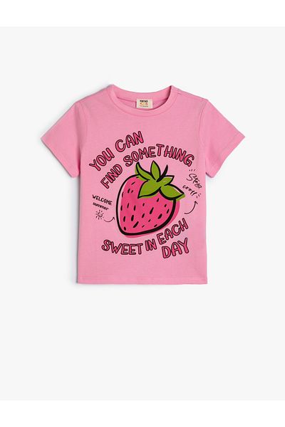 Koton Pink Girl's T-Shirt - 4skg10121ak