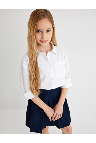 Koton Bavlněná školní košile s dlouhým rukávem - základní model