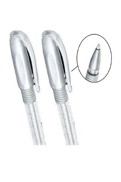 Pensan 12 Silver Colored Glitter Glitter Gel Pens - 1 Mm