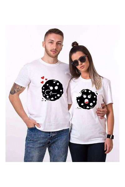 Tshirthane Love of Cookies Lover Combinations T-shirt Couple Combination
