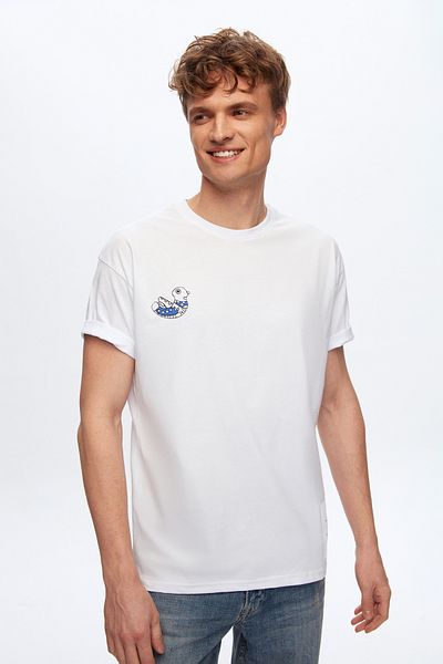 Tween Tricou alb 100% bumbac mercerizat