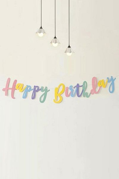 Le Mabelle Multicolored Happy Birthday Banner