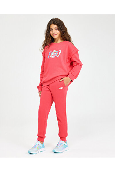 SKECHERS G Essential Jogger Sweatpant Büyük Kız Çocuk Pembe Eşofman Altı SK232075-831
