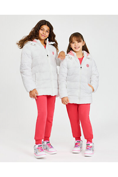 SKECHERS G Outerwear Padded Jacket Büyük Kız Çocuk Beyaz Mont SK242030-100