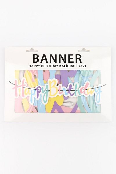 Le Mabelle Multicolored Happy Birthday Banner