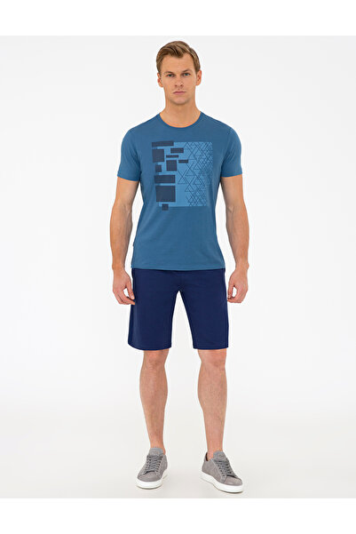 Pierre Cardin Lacivert Standart Fit Örme Şort 50233260-VR033