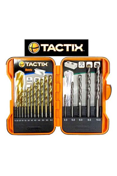 Tactix 17-Piece Combo Metric Drill Bit Set with Storage Case
